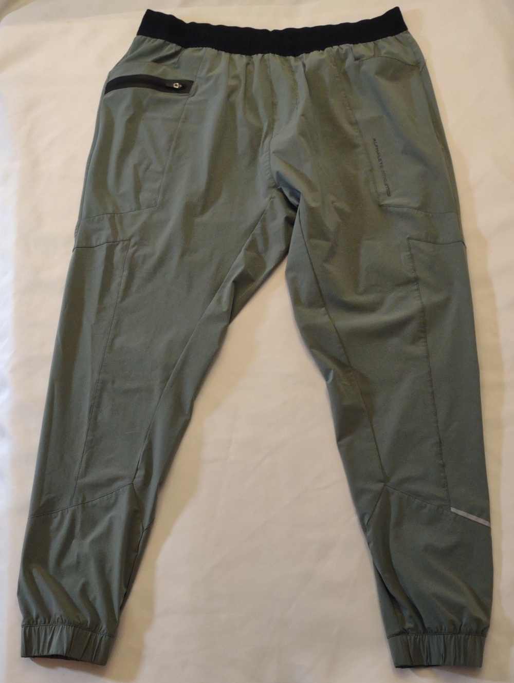 Alphalete Sage Green Jogger Pants with Black Waistband - Size L
